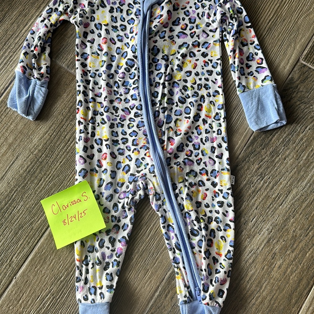 Little Sleepies Multicolor Leopard Kids Footie